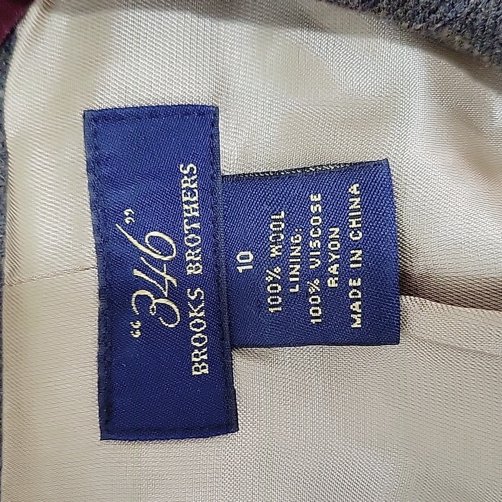 Brooks Brothers Wool Blazer Size 10 Brown - Picture 5 of 6